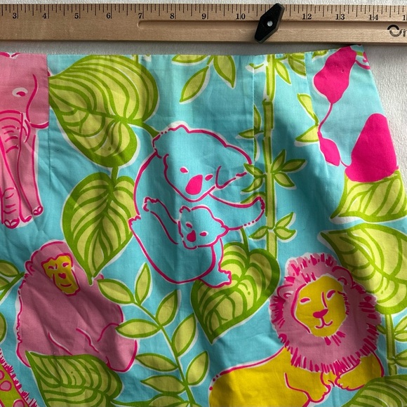 Vintage Lilly Pulitzer Jungle Animal Print San Diego Zoo Cotton Mini Skirt 4 - Picture 4 of 7